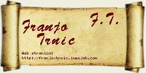 Franjo Trnić vizit kartica